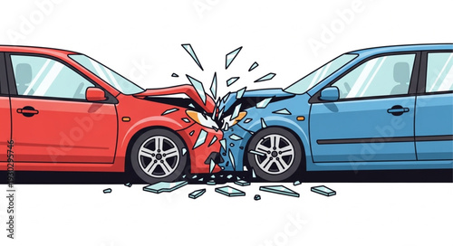 Car Crash Collision Accident Damage.