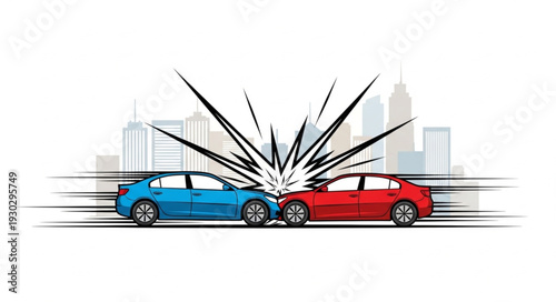 Car Crash Collision Accident Impact.