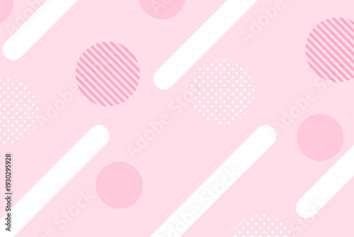 ピンクの幾何学模様が並ぶポップで可愛いパターン背景