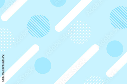 水色の幾何学模様が並ぶポップで可愛いパターン背景