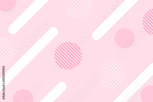 ピンクの幾何学模様が並ぶポップで可愛いパターン背景