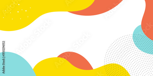 Abstract pop art background. Color wave template and presentation design, geometric design, trendy Memphis 80s-90s style