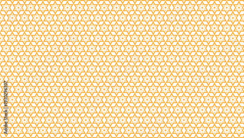 Orange Hexagram Star Seamless Pattern