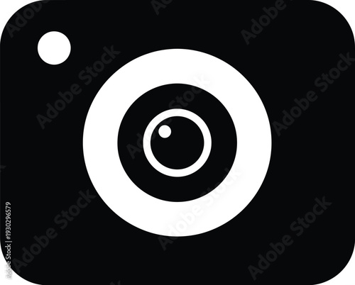 Camera icon social media application logo. Social networking platform designed for sharing photos and videos. 