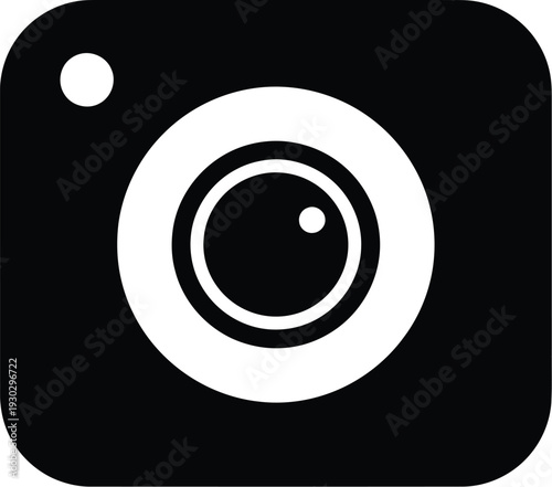 Camera icon social media application logo. Social networking platform designed for sharing photos and videos. 