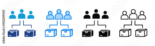 Resource Allocation icon sheet multiple style collection