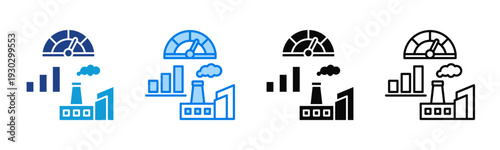 Capacity Planning icon sheet multiple style collection