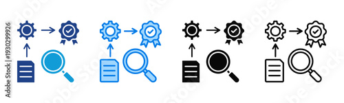 Process Validation icon sheet multiple style collection