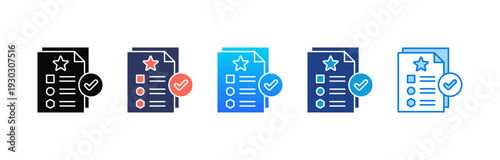 Process Standardization icon sheet multiple style collection