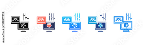 Process Control icon sheet multiple style collection
