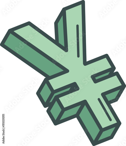 Geometric light teal percentage icon