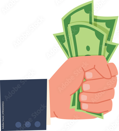 Person taking cash from wallet