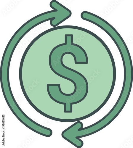 Piggy bank with dollar bills