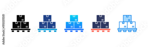 Pallet Stack icon sheet multiple style collection
