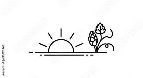 Sunrise Over Hops Field: Organic Farming and Brewing Ingredient Growth