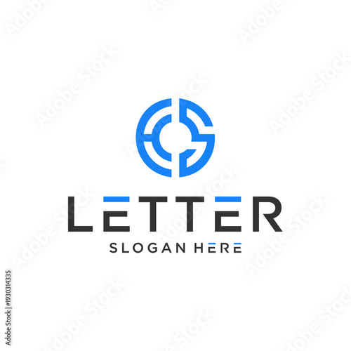 Creative, modern, elegant, trendy, unique, and artistic initial letter HS SH H S icon logo in blue, gray, and white. HS letter icon logo design template. Creative initial SH symbol.