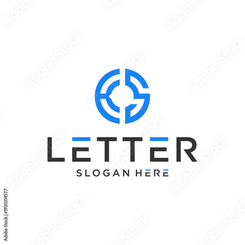 Creative, modern, elegant, trendy, unique, and artistic blue, gray, and white initial letter KS SK K S icon logo design template. Creative initial SK symbol.