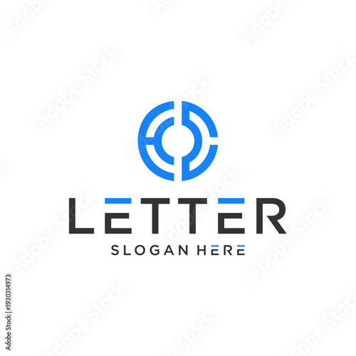 Creative, modern, elegant, trendy, unique, and artistic blue, gray, and white initial letter HC CH H C icon logo. HC letter icon logo design template. Creative CH initial symbol.