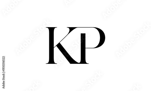 KP initial letters logo or KP monogram