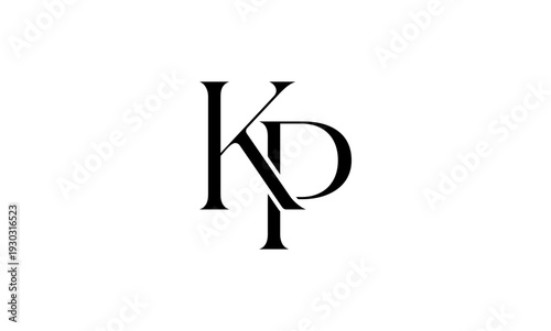 KP initial letters logo or KP monogram