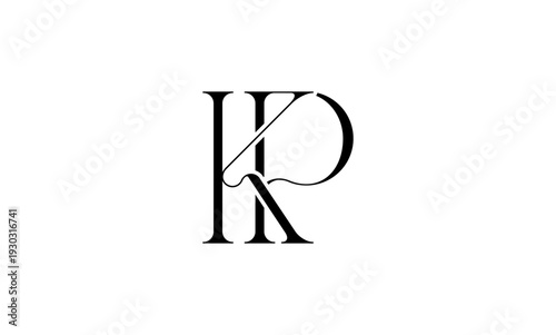 KP initial letters logo or KP monogram