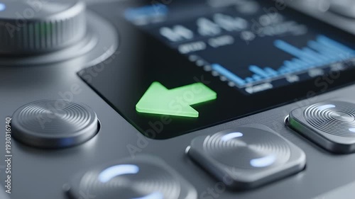 Wallpaper Mural Green Arrow on Control Panel. Torontodigital.ca