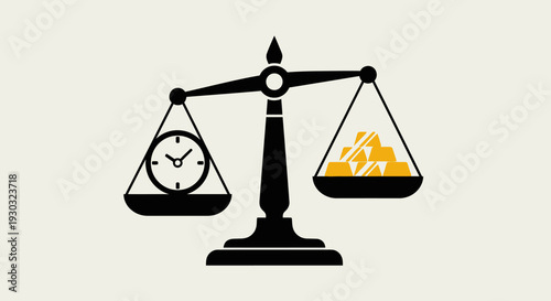 Time vs Money Business Concept
