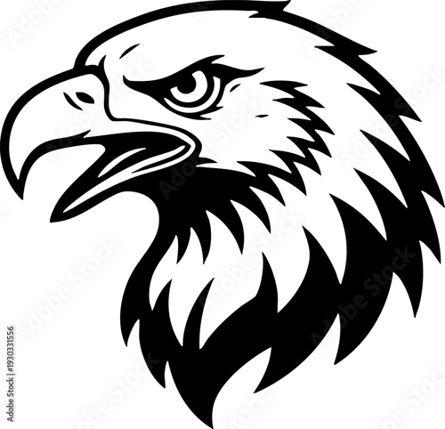 Bold Eagle Head Vector Illustration Mascot Symbol