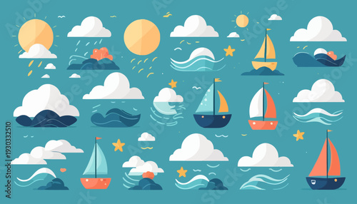 set of icons for web development, icon for technology and daily activities