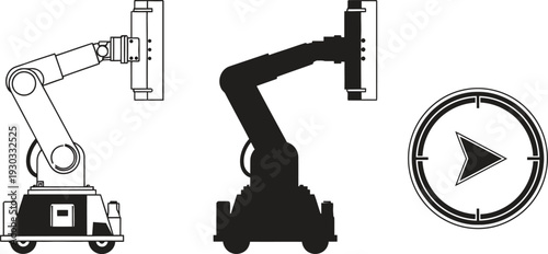 Flexible monitor mounts and control symbols
