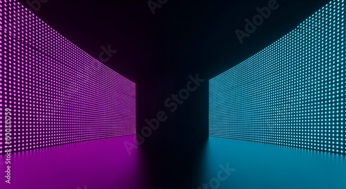 led wall panels, digital display, abstract background, modern technology concept