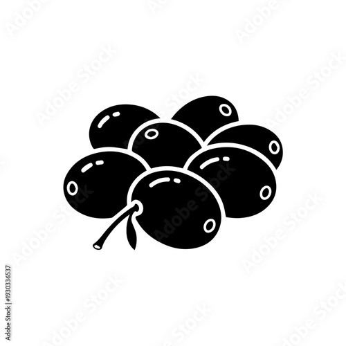Cluster of black balloons tied together with a string