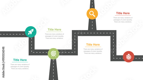 Process Timeline Road Map Infographic