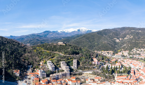 Bild auf Leinwand Amélie-les-Bains-Palalda (66110) dans les pyrénées orientales en région occitani