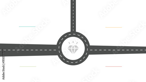 Strategy Crossroads Road Map Infographic Hub