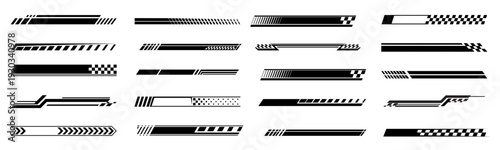 Racing stripe vector set. vector illustration