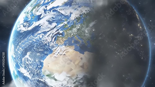 Wallpaper Mural Earth from Space with Hand Holding Camera. Torontodigital.ca