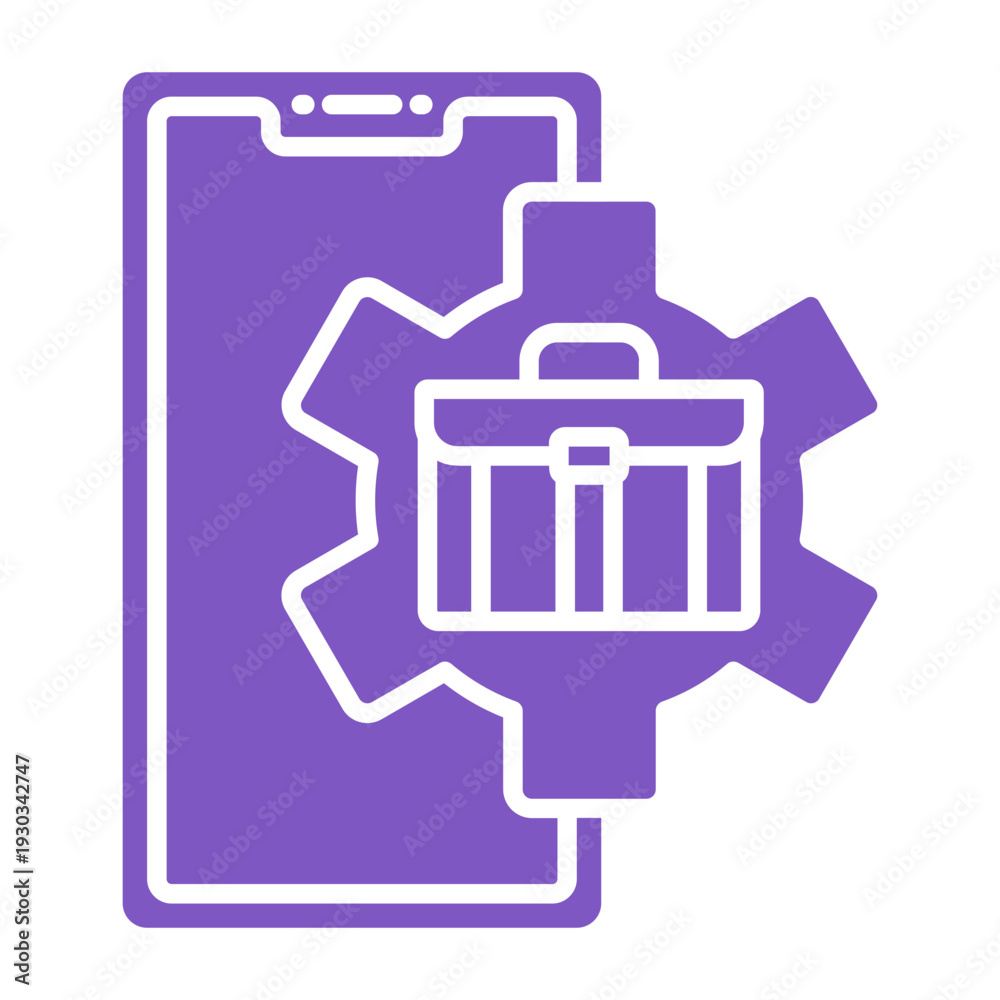 Obraz premium Mobile work Icon