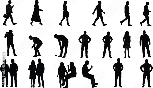 Successful business woman leader with laptop standing in front of professional corporate team silhouettes representing leadership technology and group teamwork