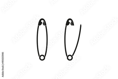Safety Pin Icon Set