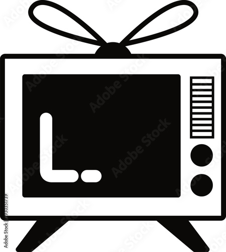 レトロなブラウン管テレビ　アイコン