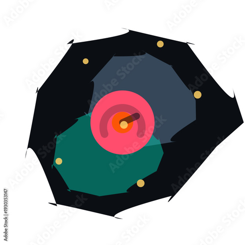 Decision network for stakeholder | modern dark colorful vector icon