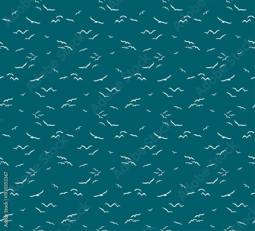 A seamless background with birds in the sky.