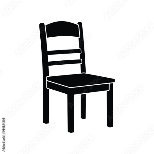 Wooden Chair Outline Icon Furniture Vector