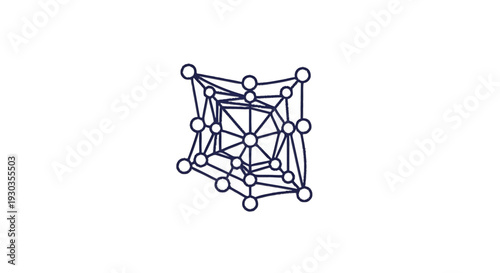 Abstract geometric network structure with interconnected nodes and lines.
