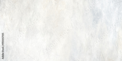 A blank white paper texture background with a light grey rough surface pattern and a cold winter snow material design on a seamless old grunge canvas backdrop