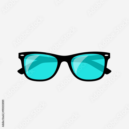 Stylish Sunglasses Icon – Modern Fashion Eyewear Vector Illustration