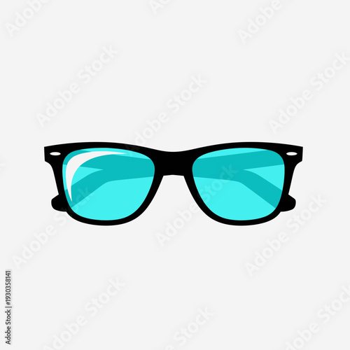 Stylish Sunglasses Icon – Modern Fashion Eyewear Vector Illustration