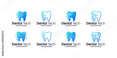 Dental care logo illustration collection for health clinics, doctors, and medical brands