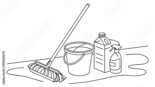 Cleaning supplies for a sparkling clean space